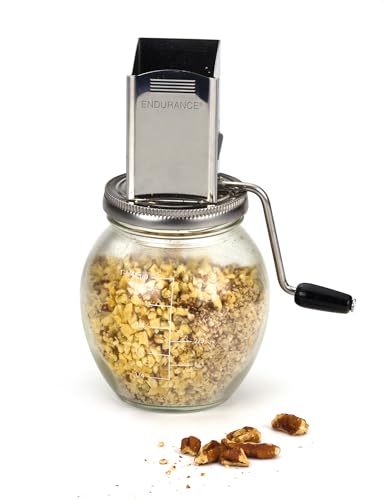 RSVP International Endurance Vintage Inspired Nut Grinder, 1.25 Cup Capacity, Glass Bottom - Kidsy