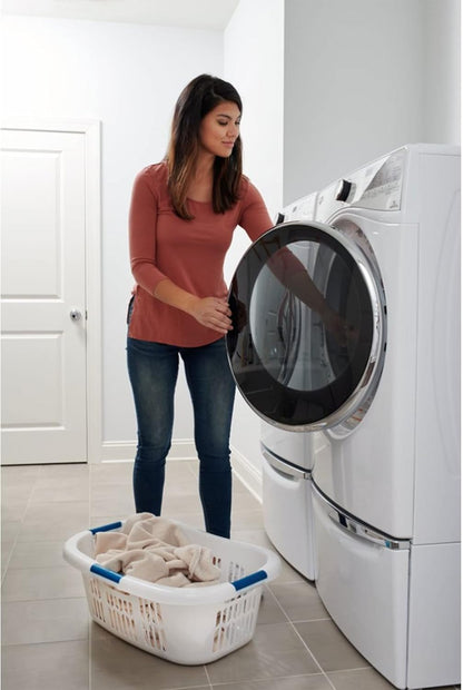 Rubbermaid Laundry Basket XL Hip - Hugger Basket 2.1 - Bushel (White) - Kidsy
