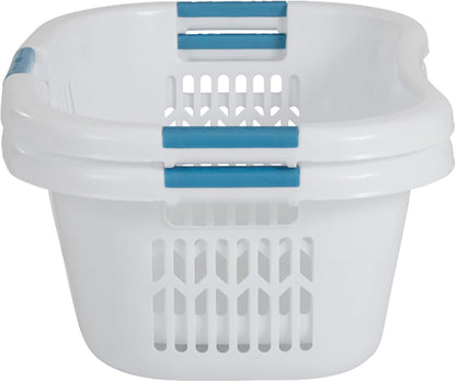 Rubbermaid Laundry Basket XL Hip - Hugger Basket 2.1 - Bushel (White) - Kidsy
