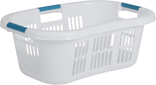 Rubbermaid Laundry Basket XL Hip - Hugger Basket 2.1 - Bushel (White) - Kidsy