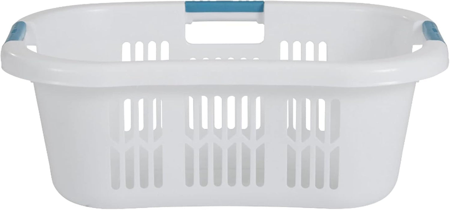 Rubbermaid Laundry Basket XL Hip - Hugger Basket 2.1 - Bushel (White) - Kidsy