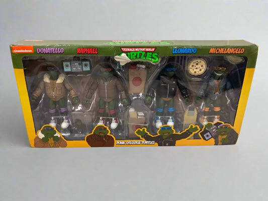 New Neca Teenage Mutant Ninja Turtles Cartoon Punk Disguise Turtles (4 Pack)