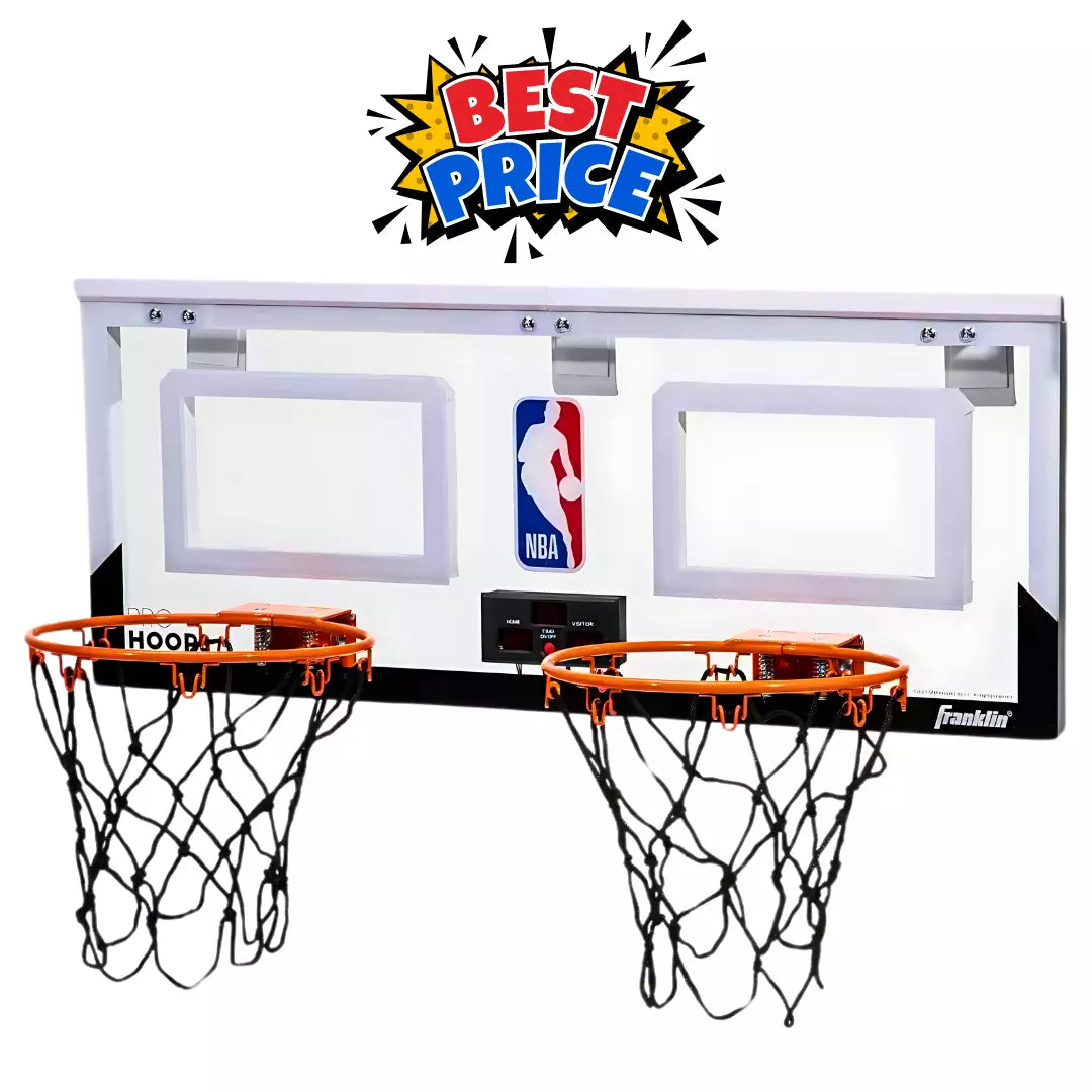 New NBA Dual Shot Pro Hoops - Over-the-Door Basketball Game (White)