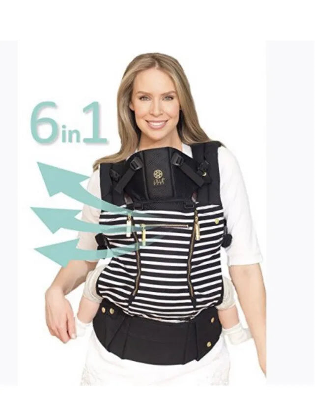 Lillebaby Complete All Seasons Baby Carrier, Black & White Stripe