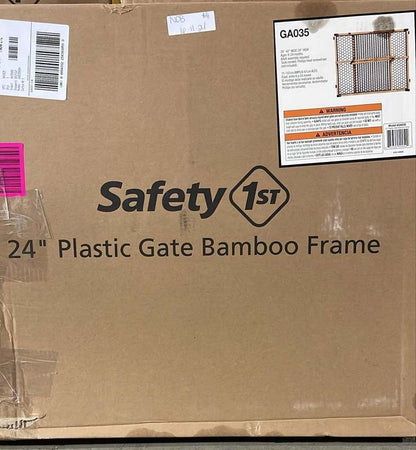 Safety 1st Bamboo Gate 24" Tall, 28" - 42" Wide (Black) - Kidsy