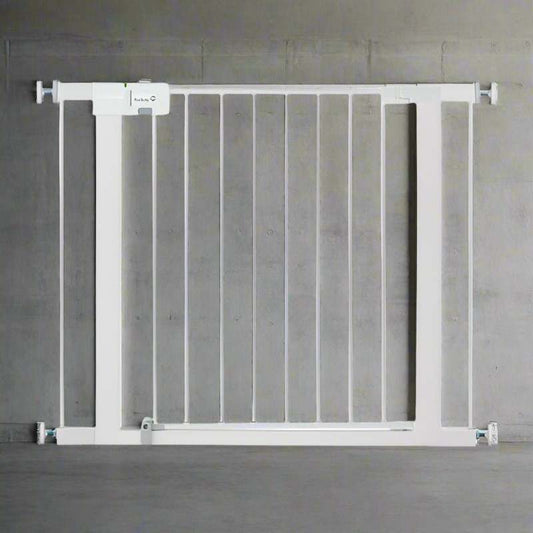 Safety 1st Easy Install Metal Baby Gate with Pressure Mount Fastening (White) - Kidsy