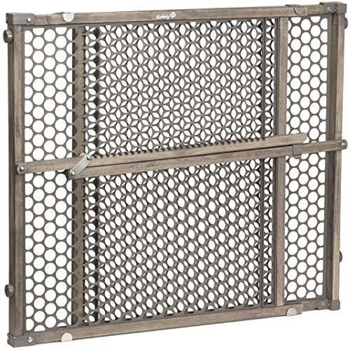 FINAL SALE New Safety 1st Vintage Wood Baby Gate 28" to 42" Wide (Grey)