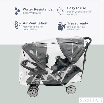 SASHA'S Rain and Wind Cover for Graco Graco DuoGLider - Kidsy