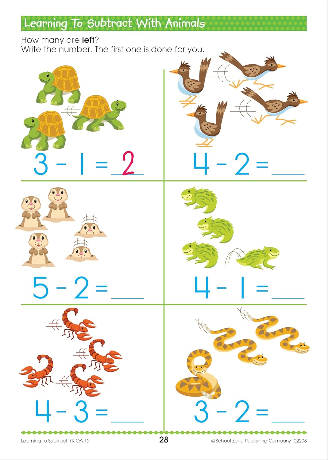 School Zone Math Readiness Workbook - 64 Pages (5 to 7 Years) - Kidsy