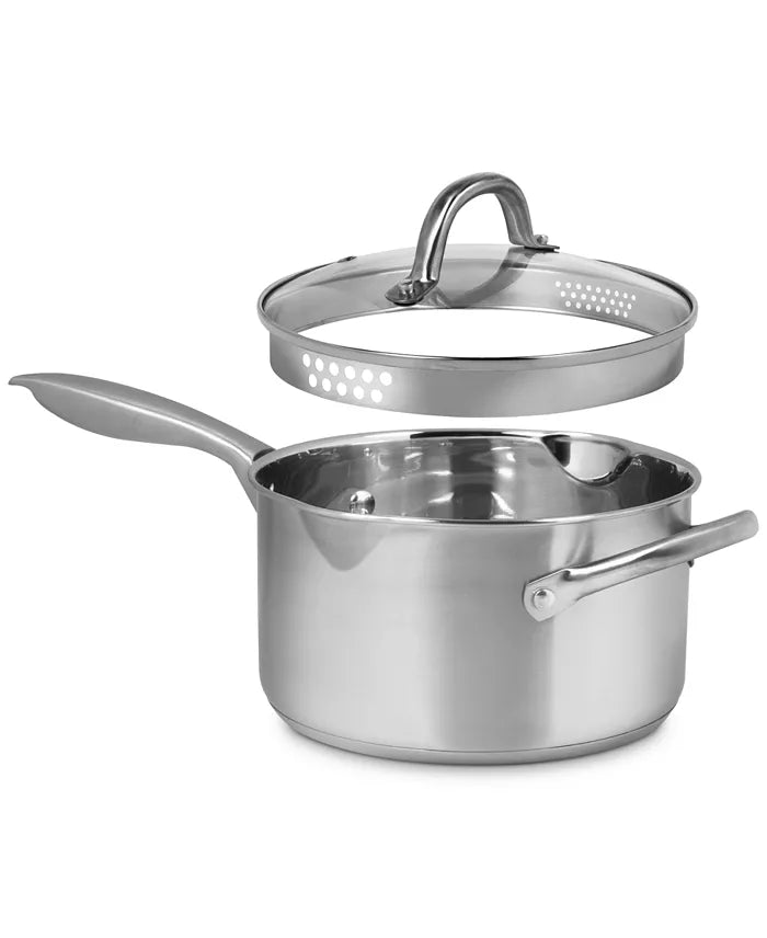 Sedona Kitchen Pro Stainless Steel 3.5 - Qt. Saucepan with Draining Lid - Kidsy