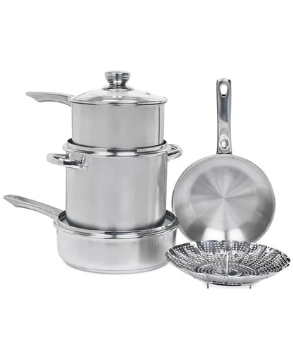Sedona Kitchen Stainless Steel 8 - Piece Cookware Set - Kidsy