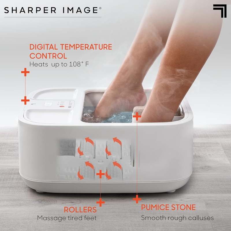Sharper Image Heated Foot Bath Spa with Massage Rollers & LED Display - Kidsy