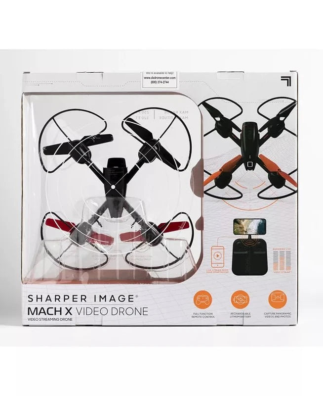 Sharper Image Mach X - Video Drone (Black) - Kidsy