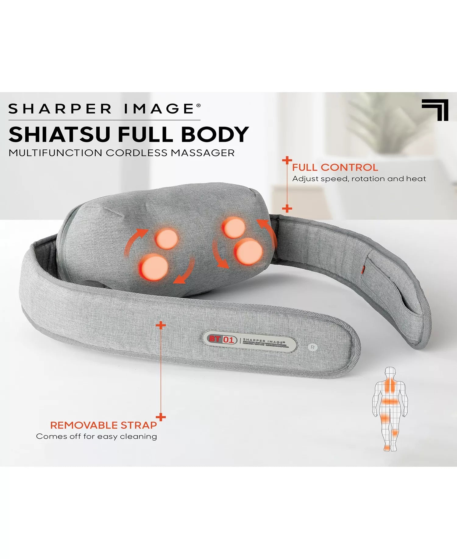 Sharper Image Shiatsu Full Body Multifunction Cordless Massager - Kidsy
