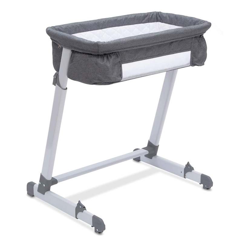 Simmons Kids By The Bed City Sleeper Bassinet (Grey Tweed) - Kidsy