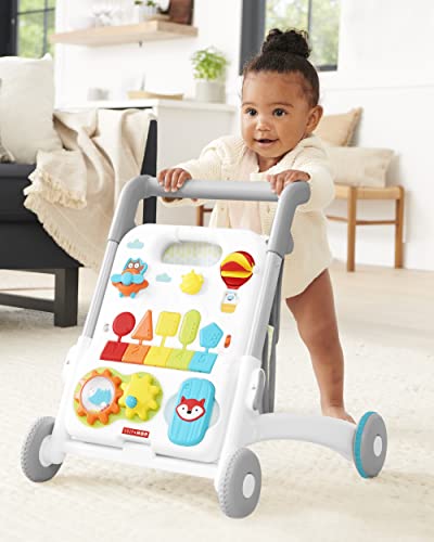 Skip Hop Baby Walker, Explore & More 4 - in - 1 Toy Walker (White) - Kidsy