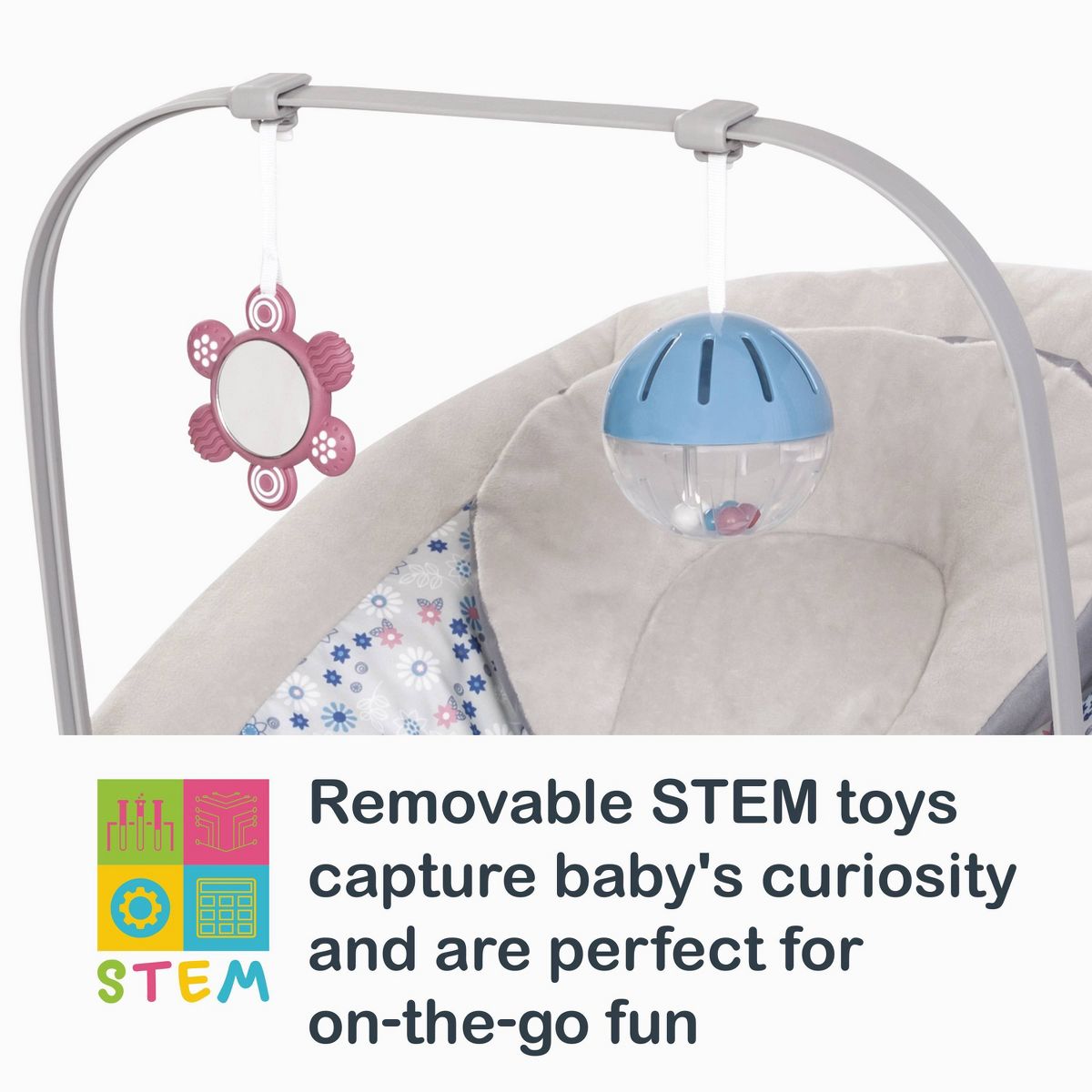 Smart Steps My First Rocker 2 Bouncer (Daisy Pink) - Kidsy