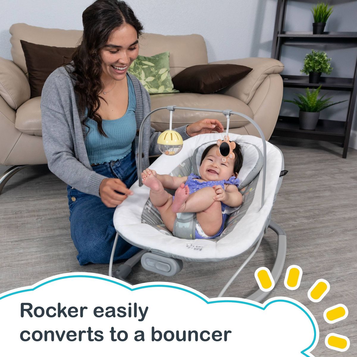 Smart Steps My First Rocker 2 Bouncer (Daisy Pink) - Kidsy