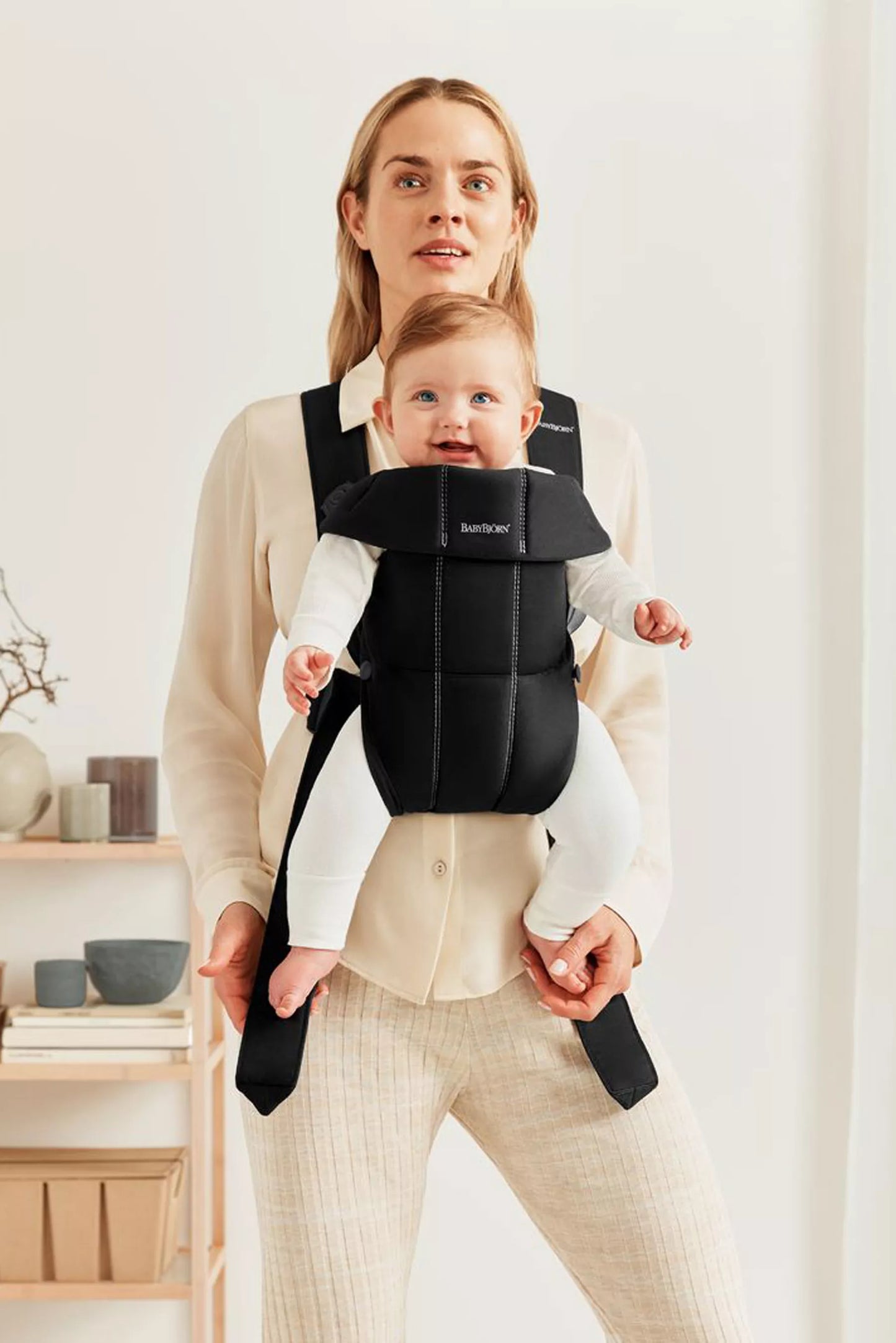 New BabyBjorn Baby Carrier Mini Cotton - Black