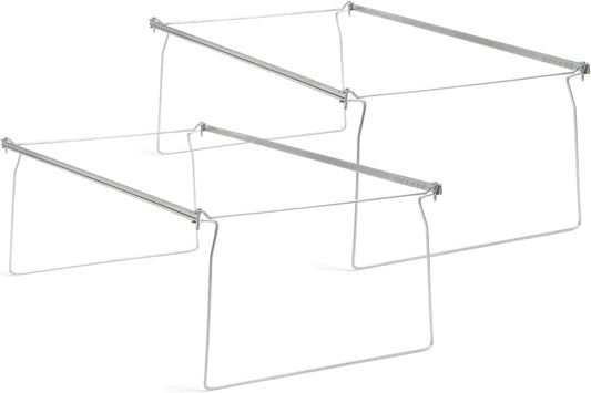 Smead Steel Hanging File Folder Frames - 2 Count, Gray (64873) - Kidsy
