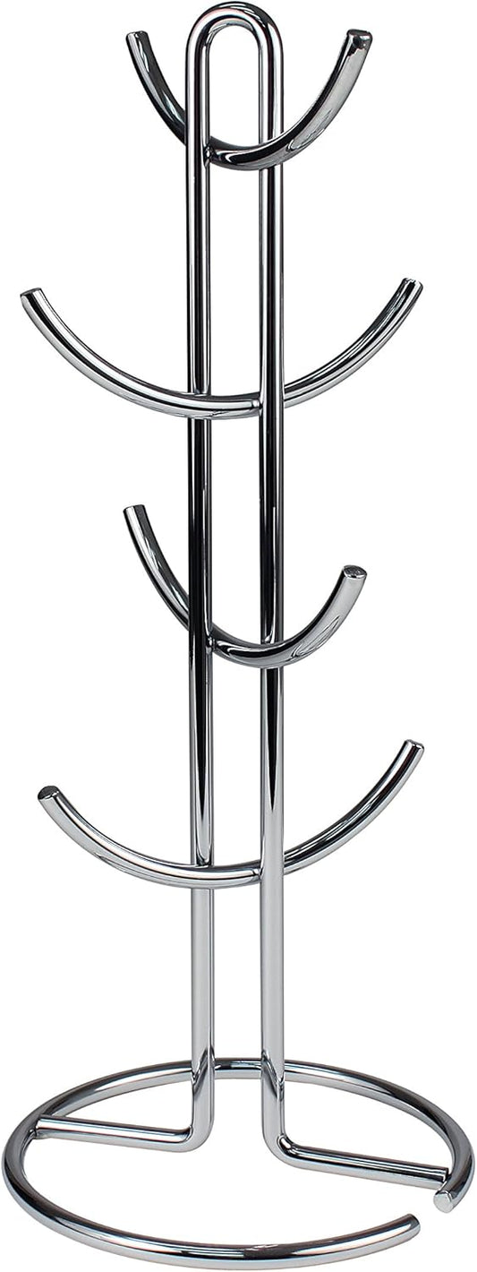 Spectrum Euro Large Mug Holder - Holds 8 Mugs (Chrome) - Kidsy