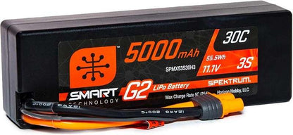 Spektrum 11.1V 5000mAh 3S 30C Smart LiPo G2 Hard Case (30C/IC3) - Kidsy