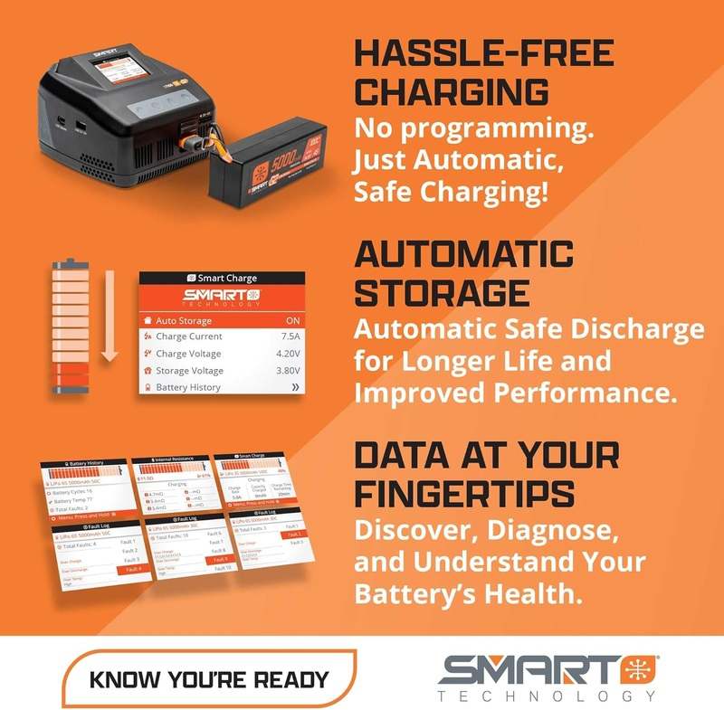 Spektrum 11.1V 5000mAh 3S 30C Smart LiPo G2 Hard Case (30C/IC3) - Kidsy