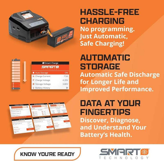 Spektrum 11.1V 5000mAh 3S 30C Smart LiPo G2 Hard Case (30C/IC3) - Kidsy