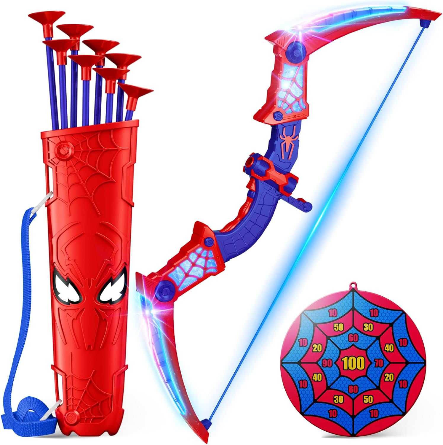 Spider Bow & Arrow Shooting Set with Target & Arrows