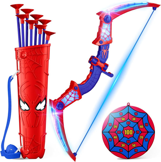 Spider Bow & Arrow Shooting Set with Target & Arrows - Kidsy