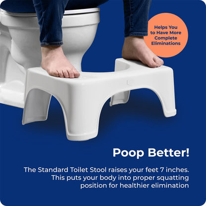 Squatty Potty Standard 7-Inch Bathroom Toilet Stool (White) - Kidsy