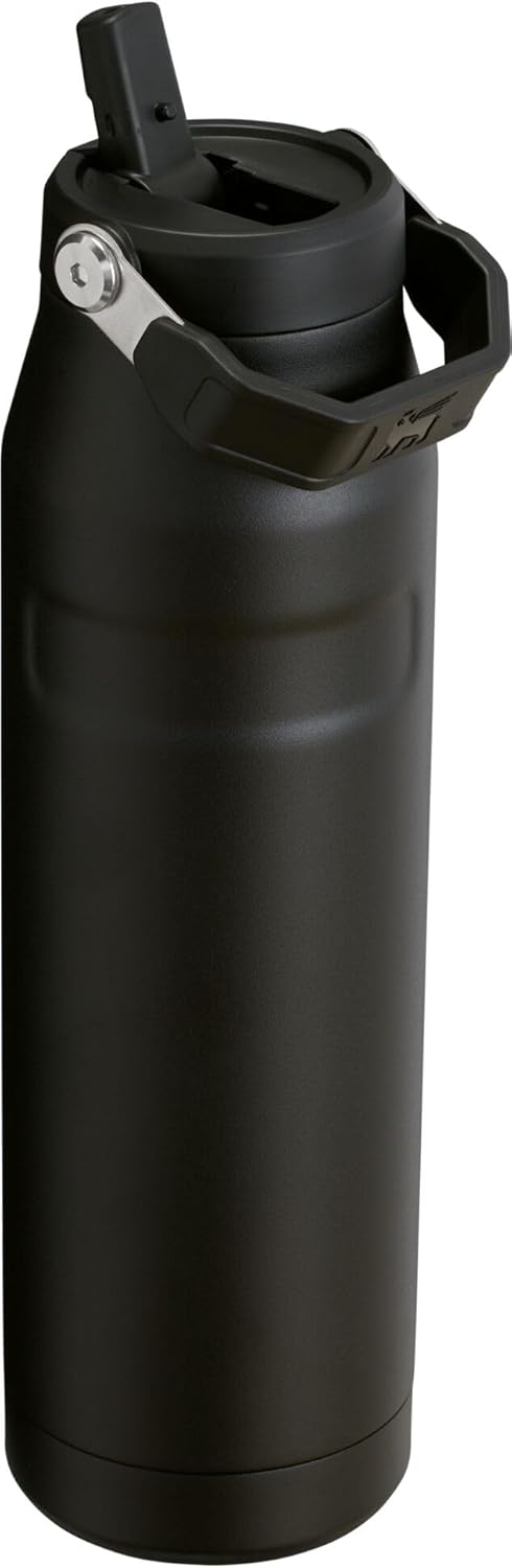 STANLEY IceFlow Flip Straw 2.0 Water Bottle (Black 2.0, 36 oz) - Kidsy