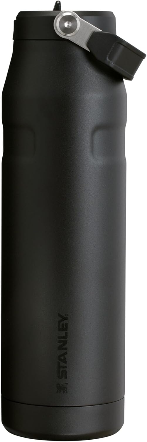 STANLEY IceFlow Flip Straw 2.0 Water Bottle (Black 2.0, 36 oz) - Kidsy
