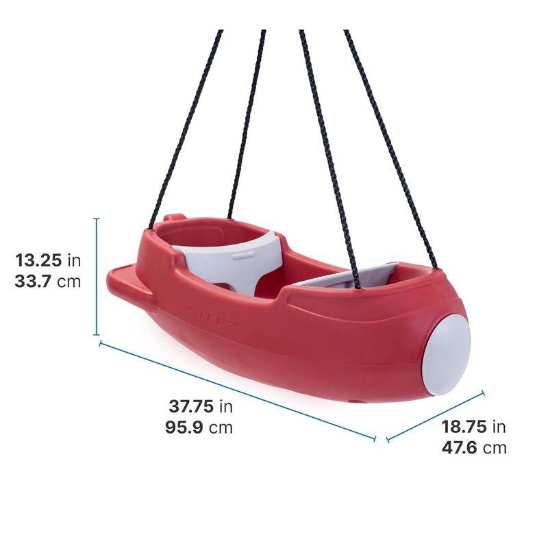 Step2 Rocket Swing for Two Baby Outdoor Swing (Maroon) - Kidsy