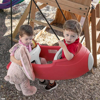 Step2 Rocket Swing for Two Baby Outdoor Swing (Maroon) - Kidsy