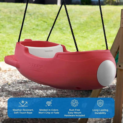 Step2 Rocket Swing for Two Baby Outdoor Swing (Maroon) - Kidsy