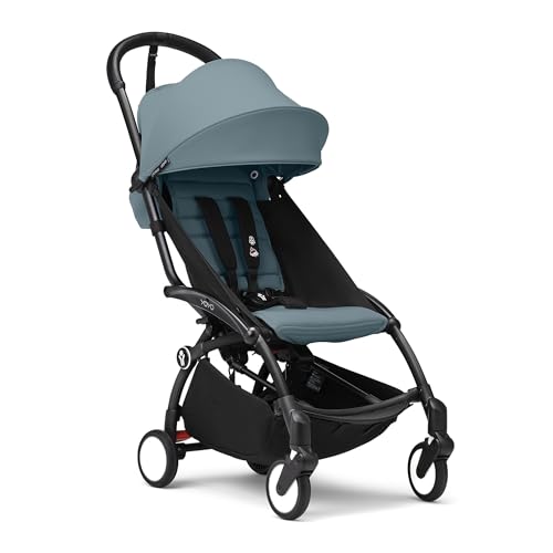Stokke YOYO3 Stroller 6+ Months (Aqua Black) - Kidsy