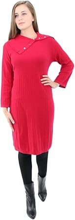 Style & Co. Womens Paris Shift Dress Large (Red)