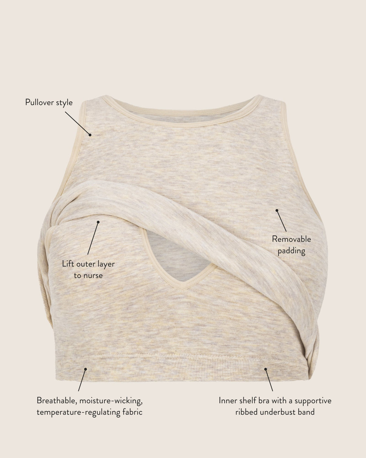 Sublime® Bamboo Maternity & Nursing Longline Bra Top | Twilight - Kidsy