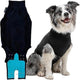 Suitical Recovery Suit for Dogs, Small Plus - 19.3–22.4" (Black) - Kidsy