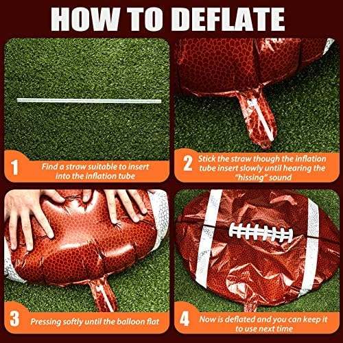 Sumind 20 Pieces Sports Foil Balloon Set Baseball Football Basketball Soccer Sports Game Party Decorations - Kidsy