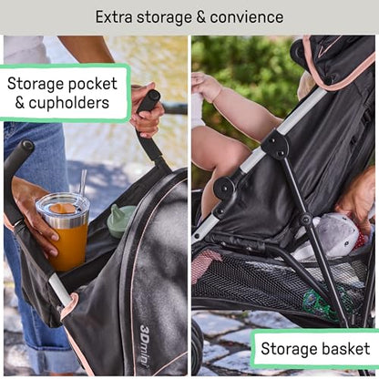 Summer by Ingenuity 3D Mini Stroller (Dusty Rose Pink) - Kidsy