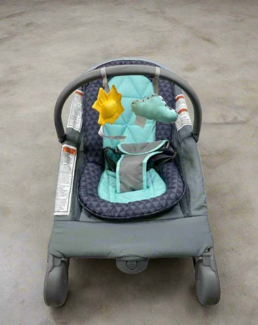 Summer Infant 2-in-1 Bouncer & Rocker Duo (Gray and Teal) - Kidsy