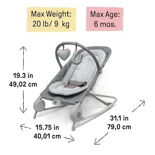 Summer Infant 2 - in - 1 Bouncer & Rocker Duo (Heather Gray) - Kidsy