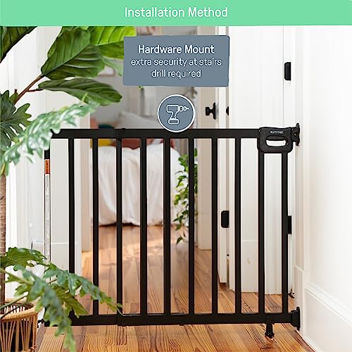 Summer Infant 30–48" Stairway Safety Gate (Black Wood) - Kidsy