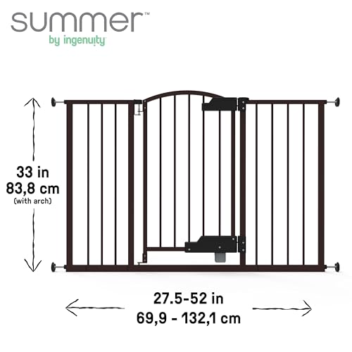 Summer Infant Ingenuity Thruway Pet & Baby Gate 29–52" (Espresso) - Kidsy
