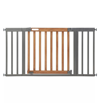 Summer Infant West End Baby & Pet Gate, 36–60"W × 30"H (Oak & Metal) - Kidsy