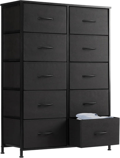 Sweetcrispy Tall Dresser for Bedroom, Drawer Dresser Organizer Storage Drawers with 10 Drawers - Kidsy