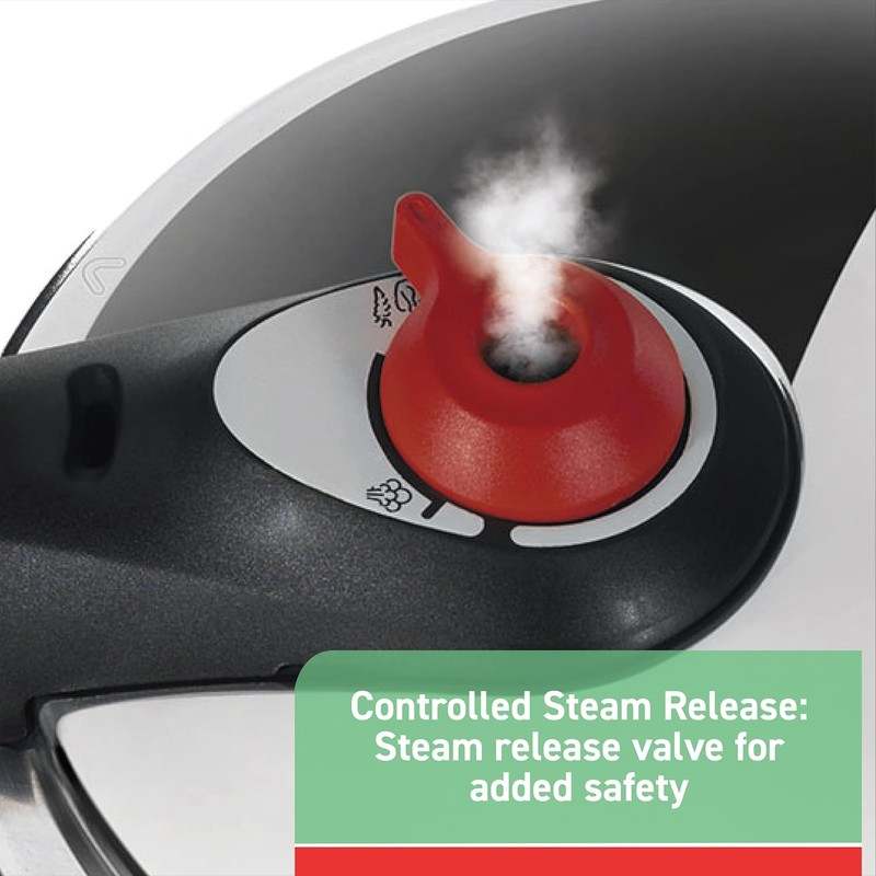 T - fal Secure Aluminum 12 - PSI Pressure Cooker, 6 - Quart (Silver) - Kidsy