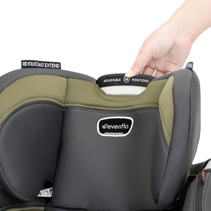 New Revolve360 Extend Rotational All-in-One Convertible Car Seat with Quick Clean Cover